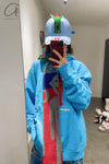 Walter Van BeirendonCK large hoodie AW22-23 8006 blue